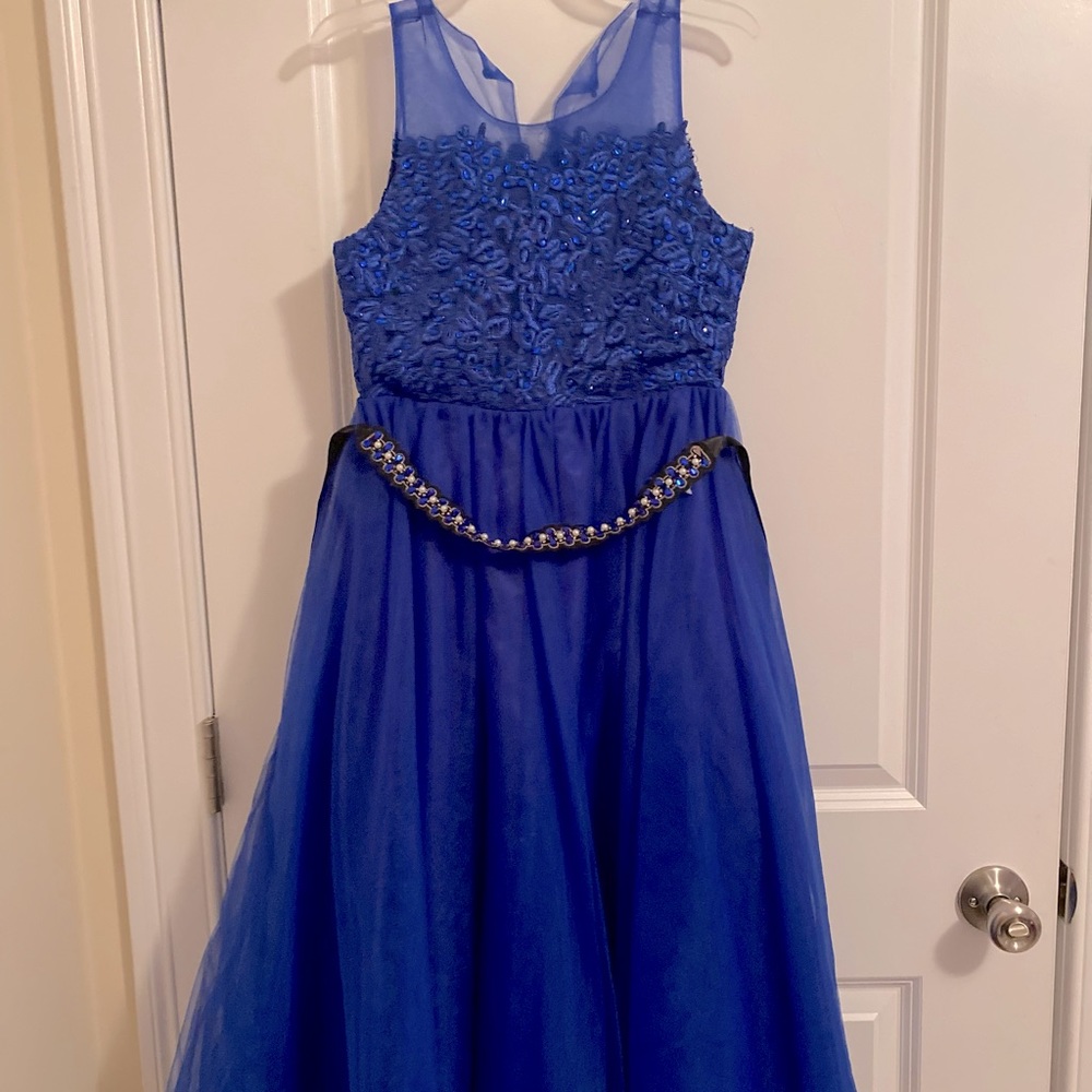 Blue ball gown dress